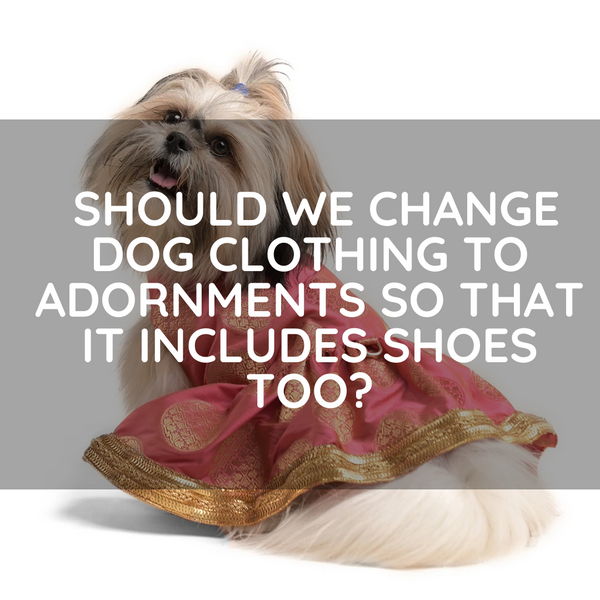 Should We Change Dog Clothing To Adornments So That It Includes Shoes Too?