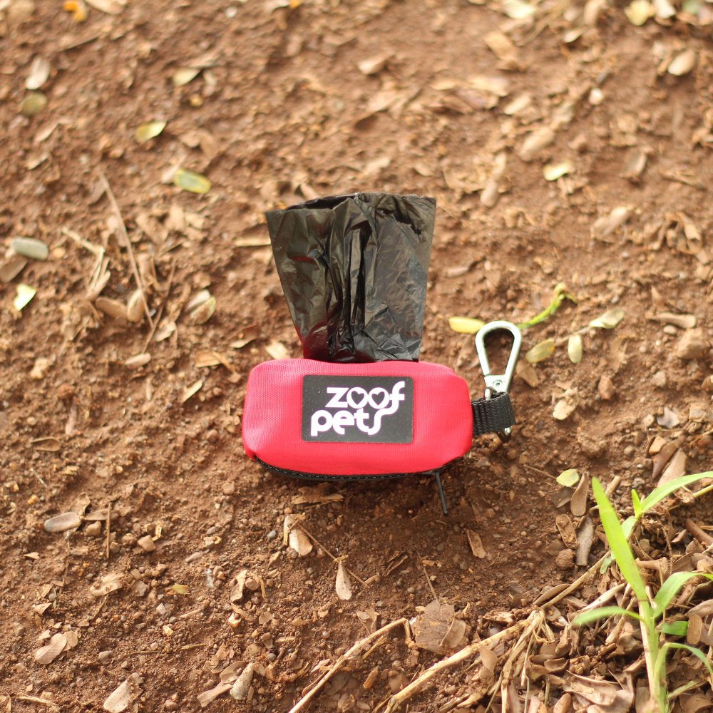 Dog Poop Bag Dispenser in Red